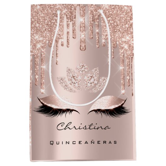 キンセアニェラススウィート16th 15ブライダルスパークリディアモッド ミディアムペーパーバッグ (正面)