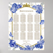 キンセアニェラスペインのシーティングチャートサインバターフリス ポスター (正面)