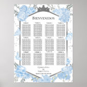 キンセアニェラスペインのシーティングチャートサインバターフリス ポスター (正面)