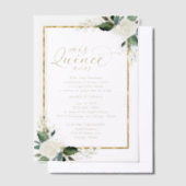 キンセアニェラスペインの文言ピンク金ゴールド ベラム紙招待状 (オフセット)