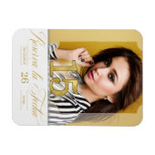 キンセアニェラスペインの金ゴールドに日付を保存 マグネット (横)