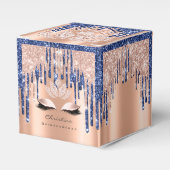 キンセアニェラス甘い16ブライダルバラドリップブルーネイビー フェイバーボックス (正面サイド)