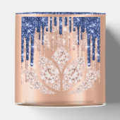 キンセアニェラス甘い16ブライダルバラドリップブルーネイビー フェイバーボックス (上部)