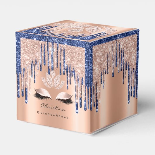 キンセアニェラス甘い16ブライダルバラドリップブルーネイビー フェイバーボックス (裏面サイド)