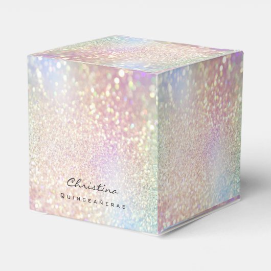 キンセアニェラス甘い16ブライダルバラホログラフィック フェイバーボックス (裏面サイド)