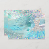 キンセアニェラセーブザデートシルバーアクアドレス セーブザデート (正面/裏面)