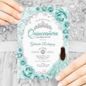 キンセアニェラターコイズシルバーフローラ 招待状