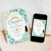 キンセアニェラターコイズ金ゴールドフローラ 招待状