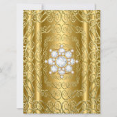 キンセアニェラダイヤモンドジェム金ゴールドバースデーパーティー 招待状 (裏面)