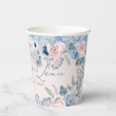 キンセアニェラダスティバラブルーペニーズフラワーズ紙  紙コップ (裏面)