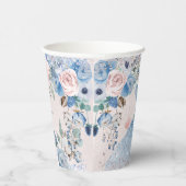 キンセアニェラダスティバラブルーペニーズフラワーズ紙  紙コップ (右)