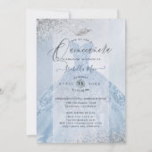 キンセアニェラダスティブルー+シルバーグリッターガウン 招待状 (裏面)
