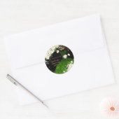 キンセアニェラダークグリーングリッターガウンクリームバラ ラウンドシール (封筒)