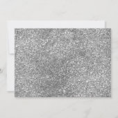 キンセアニェラチックレッドシルバードレスグリッターパーティー 招待状 (裏面)