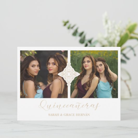 キンセアニェラツインズ2フォトオーナメントゴフェイクールデン 招待状 (スタンド正面)