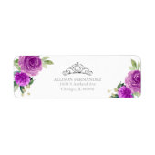 キンセアニェラティアラシルバーパープルフローララベル ラベル (正面)