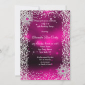 キンセアニェラティアラドレスピンク冬のスノーフレーク 招待状 (裏面)