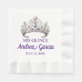 キンセアニェラティアラ 縁ありランチョンナプキン (正面)