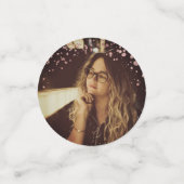 キンセアニェラテーブルデコール|バラ金ゴールドブラック写真 コンフェッティ (スモール正面)