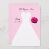 キンセアニェラドレスオンピンクカインスアノス 招待状 (正面/裏面)