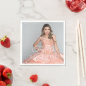 キンセアニェラドレスフォトツーカラーフォント スタンダードカクテルナプキン (インサイチュ)