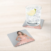 キンセアニェラドレスフォトツーカラーフォント ペーパーコースター (インサイチュ)