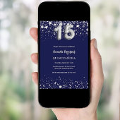 キンセアニェラネイビーブルーシルバースターズ 招待状