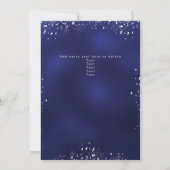 キンセアニェラネイビーブルーシルバードレスtiara 招待状 (裏面)