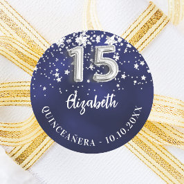 キンセアニェラネイビーブルーシルバー ラウンドシール