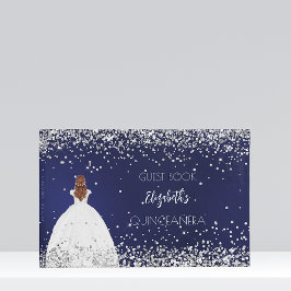 キンセアニェラネイビーブルードレスグリッター ゲストブック