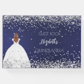 キンセアニェラネイビーブルードレスグリッター ゲストブック (正面)