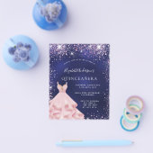 キンセアニェラネイビーブルーピンクのドレスの予算 チラシ (シングル)