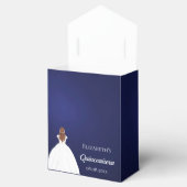 キンセアニェラネイビーブルーホワイトドレスパーティー フェイバーボックス (オープン)