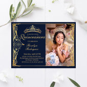 キンセアニェラネイビーブルー金ゴールドキンセアニェラ撮影 招待状
