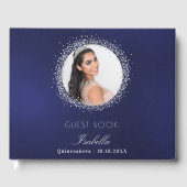 キンセアニェラネイビー・ブルー・シルバーフォト・グラマー ゲストブック (正面)
