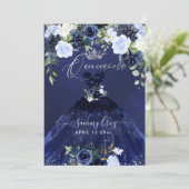 キンセアニェラネービーブルーウォーターカラードレス招待状 招待状 (スタンド正面)