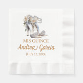 キンセアニェラハイヒール 縁ありランチョンナプキン (正面)