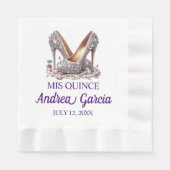 キンセアニェラハイヒール 縁ありランチョンナプキン (正面)