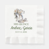 キンセアニェラハイヒール 縁ありランチョンナプキン (正面)