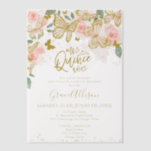 キンセアニェラバタフライ招待状スペインの文言