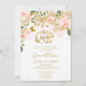 キンセアニェラバタフライ招待状英語表現 招待状 (正面)