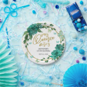 キンセアニェラバターフリスエメラルドグリーンガウン ペーパープレート (パーティー)