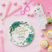 キンセアニェラバターフリスエメラルドグリーンガウン ペーパープレート (パーティー)