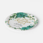 キンセアニェラバターフリスエメラルドグリーンガウン ペーパープレート (アングル)