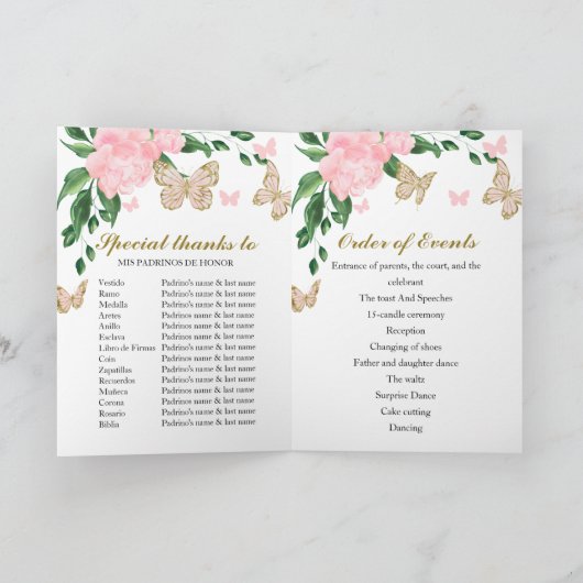 キンセアニェラバターフリスピンク赤面ガウンのプログラム プログラム (内部)