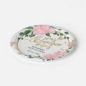 キンセアニェラバターフリスピンク赤面ガウン ペーパープレート (アングル)