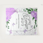 キンセアニェラバターフリスラベンダーガウン タペストリー (正面(横))