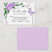 キンセアニェラバターフリスラベンダー赤面ガウン エンクロージャーカード (正面/裏面)