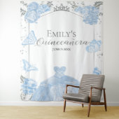 キンセアニェラバックドランドダスティブルードレスバタフライ タペストリー (インサイチュ)