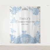 キンセアニェラバックドランドダスティブルードレスバタフライ タペストリー (正面)